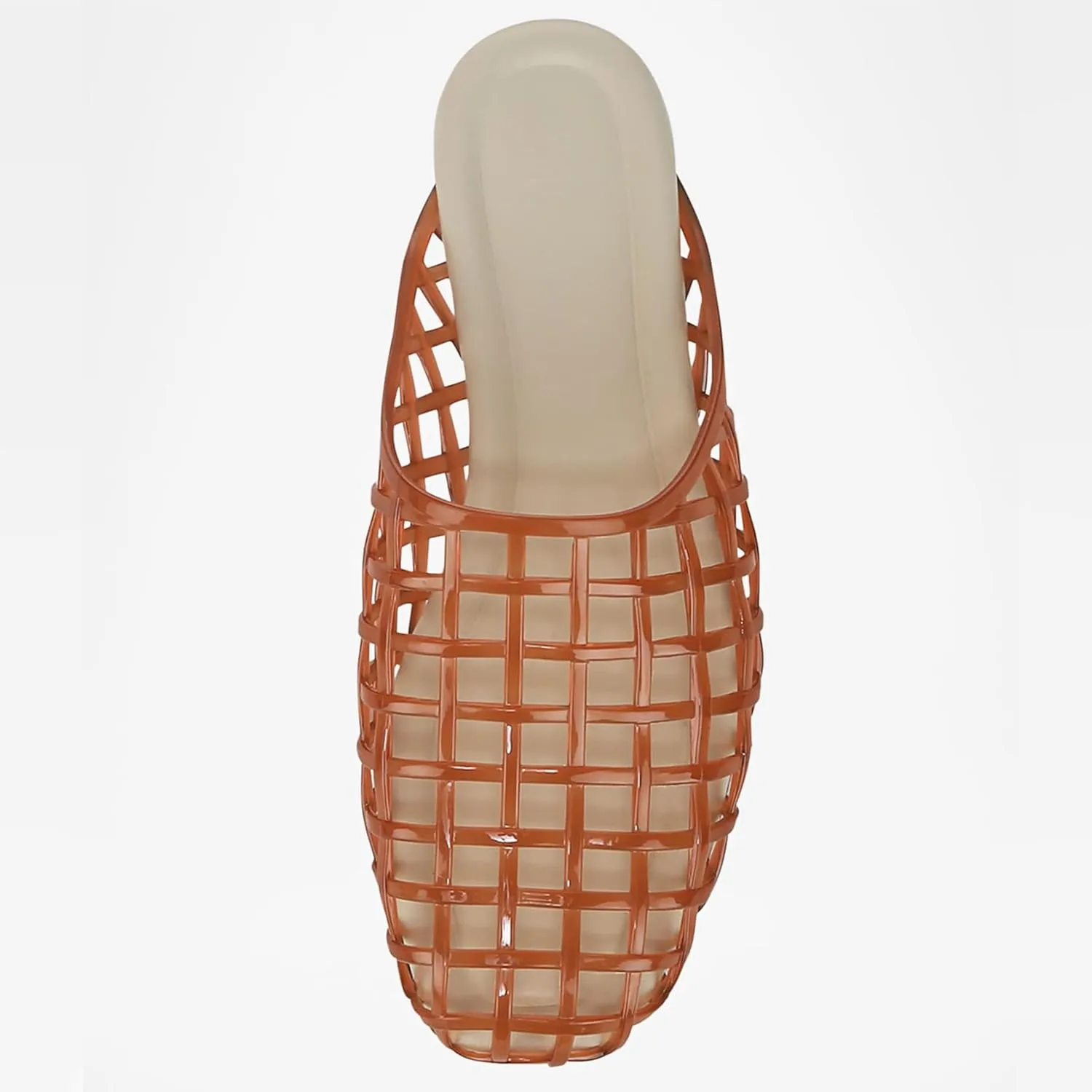 Clear Jelly Shoes for Women Slip on Jelly Mesh Slides Sandals Comfortable Closed Toe Jelly Flats Sandals Jelly Summer Beach Sandals.