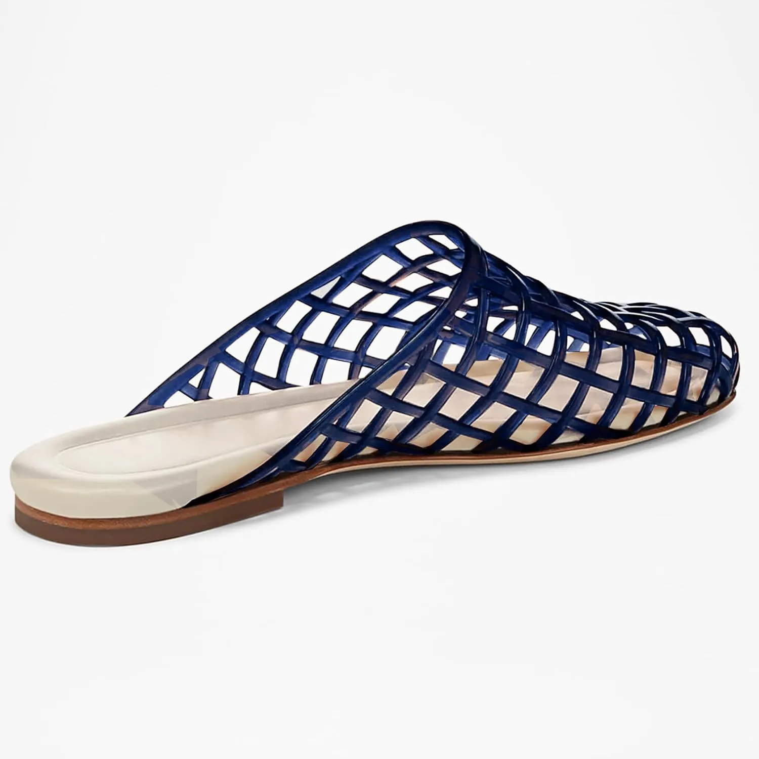 Clear Jelly Shoes for Women Slip on Jelly Mesh Slides Sandals Comfortable Closed Toe Jelly Flats Sandals Jelly Summer Beach Sandals.