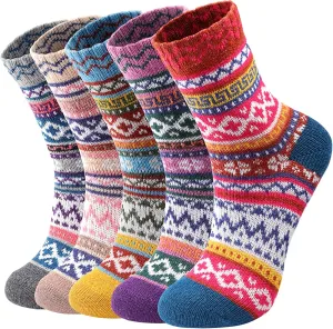 Clothclose Wool Socks - Winter Warm for Women Men, Soft Cozy, Thick Knit Crew Boot Socks