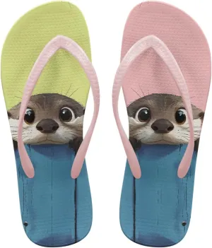 Coloranimal Flip Flops for Women Summer Sandals Non Slip Thong Sandals Women's Flip Flops Lightweight Cushioning Shock-Absorbing for Walking All-Day