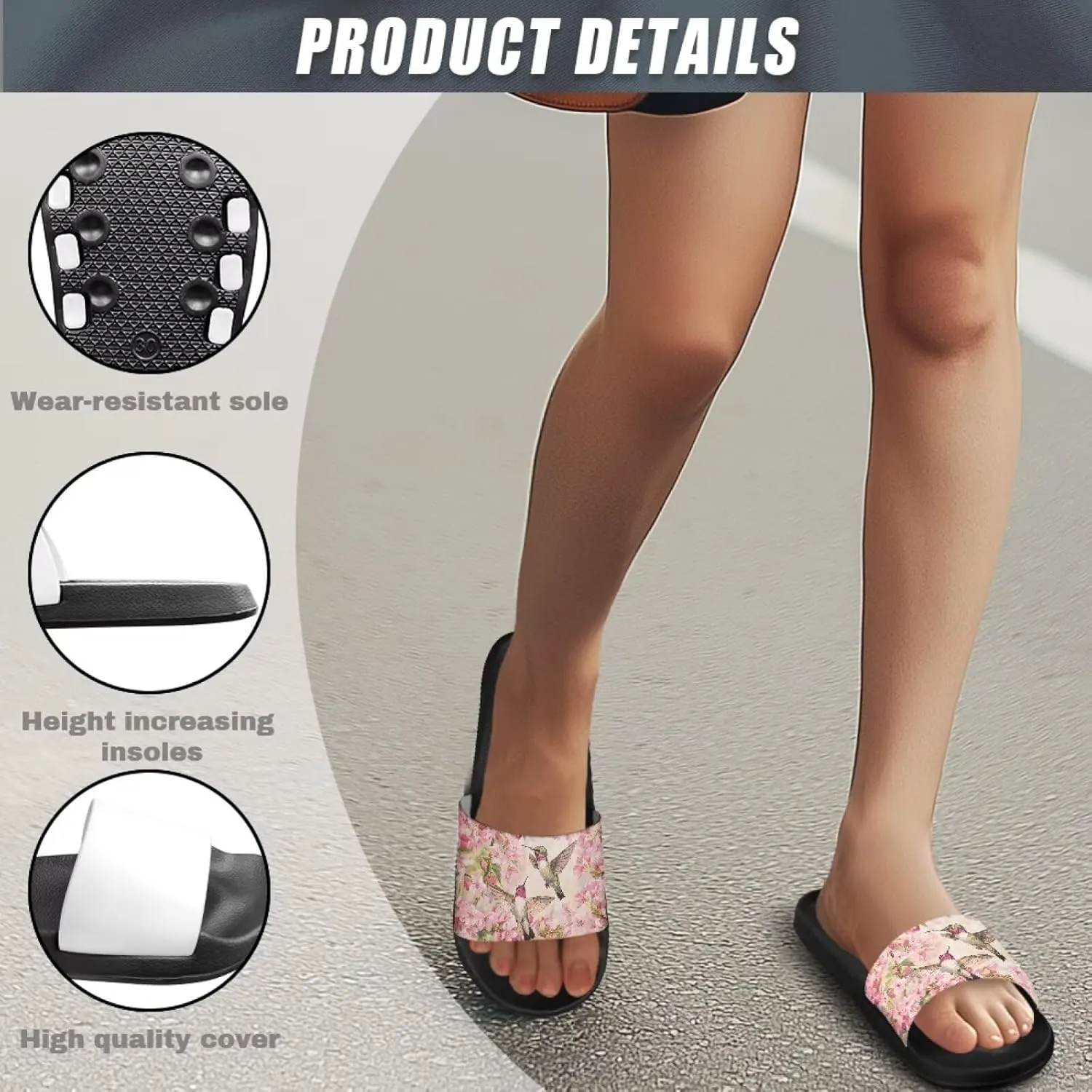 Coloranimal Slippers for Women Sandals Women Comfortable Slide Sandals with Non Slip Sole Fashion Lightweight Shower Shoes House Slippers