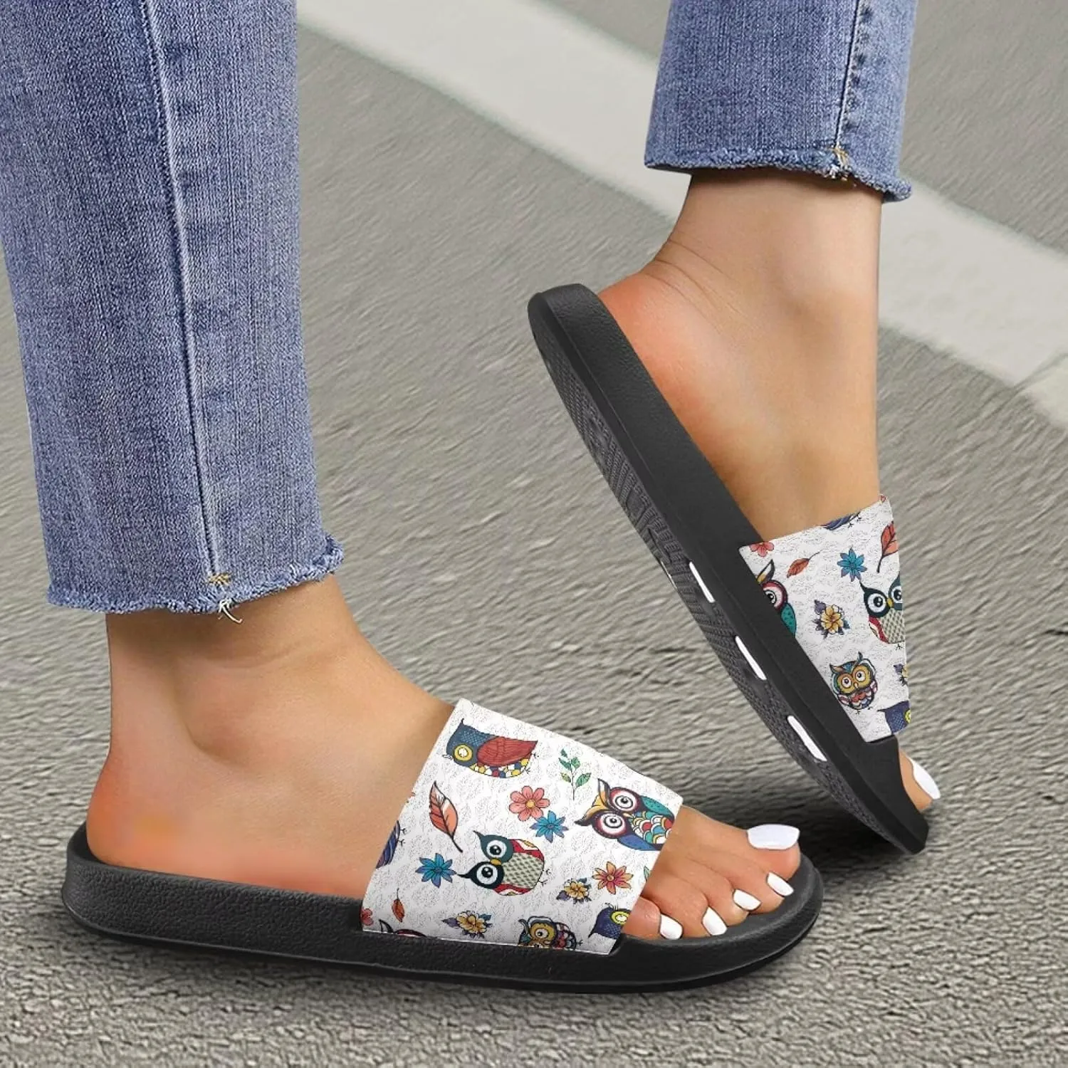 Coloranimal Slippers for Women Summer Beach Sandals House Slippers Shower Shoes Slide Sandals Women Non Slip Beach Shoes