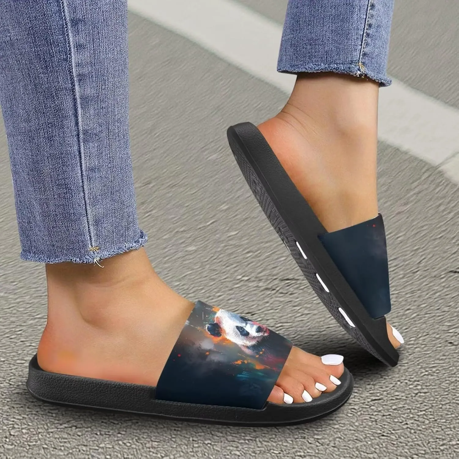 Coloranimal Slippers for Women Summer Beach Sandals House Slippers Shower Shoes Slide Sandals Women Non Slip Beach Shoes