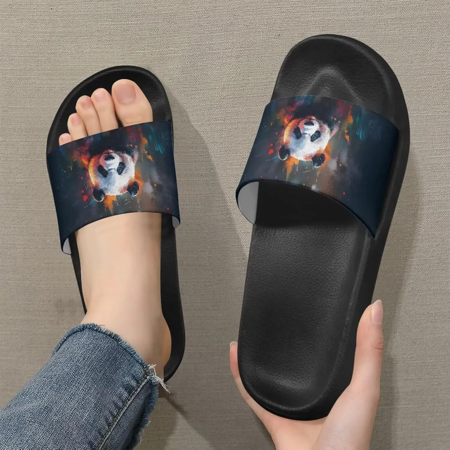 Coloranimal Slippers for Women Summer Beach Sandals House Slippers Shower Shoes Slide Sandals Women Non Slip Beach Shoes