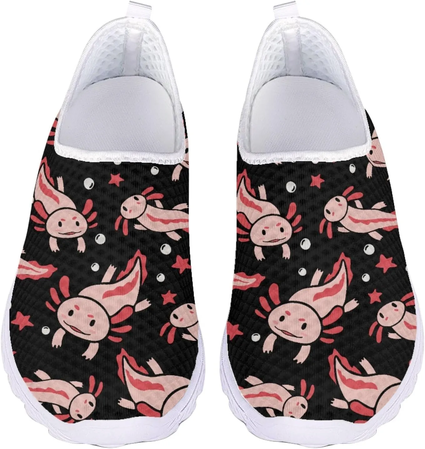 Cumagical Running Shoes Wide Width Breathable White Slip On Sneakers for Women