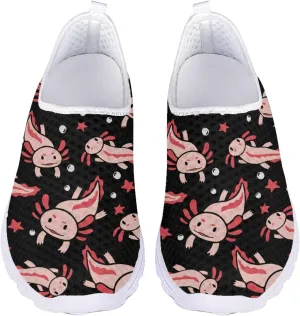 Cumagical Running Shoes Wide Width Breathable White Slip On Sneakers for Women