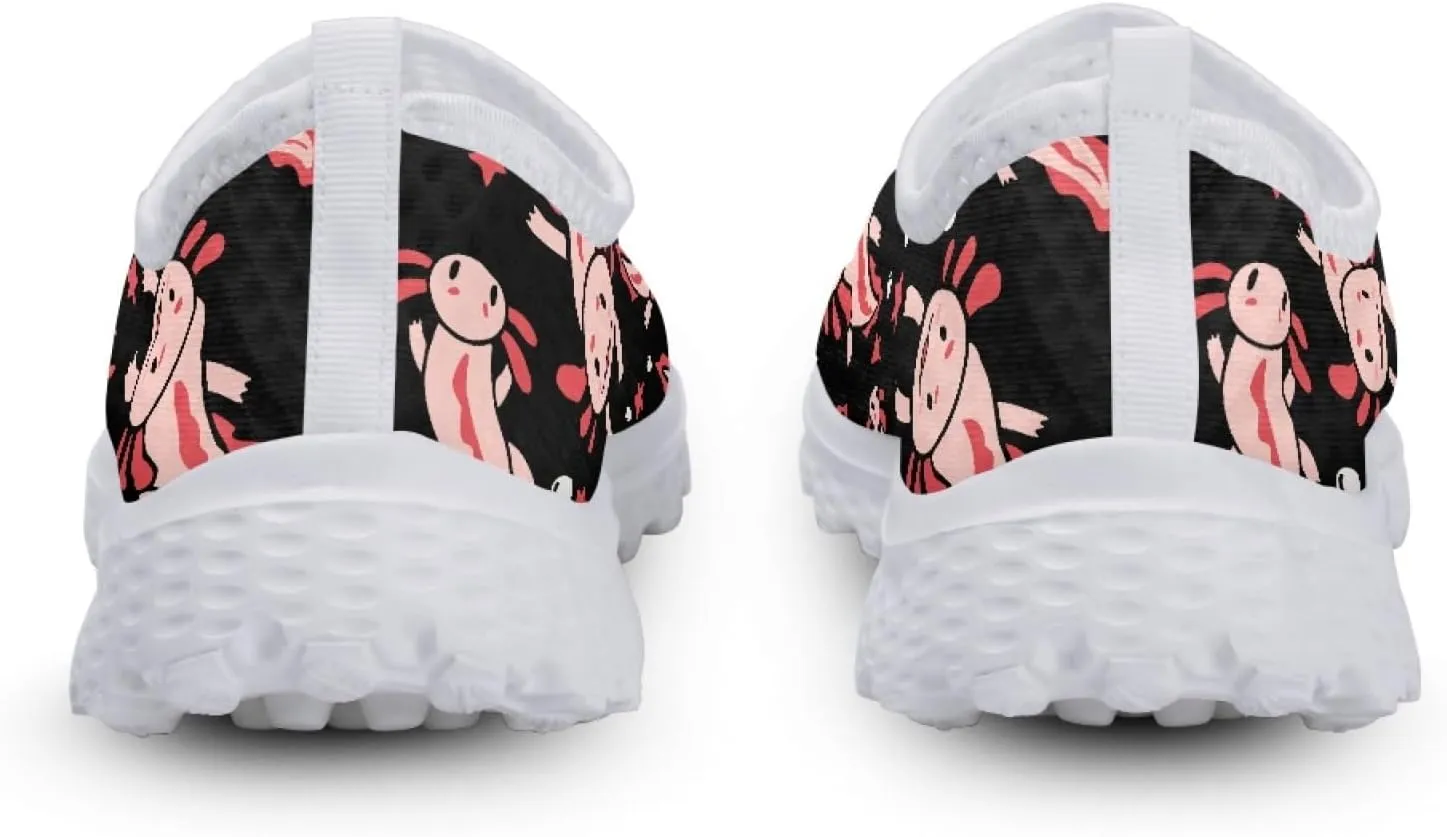 Cumagical Running Shoes Wide Width Breathable White Slip On Sneakers for Women