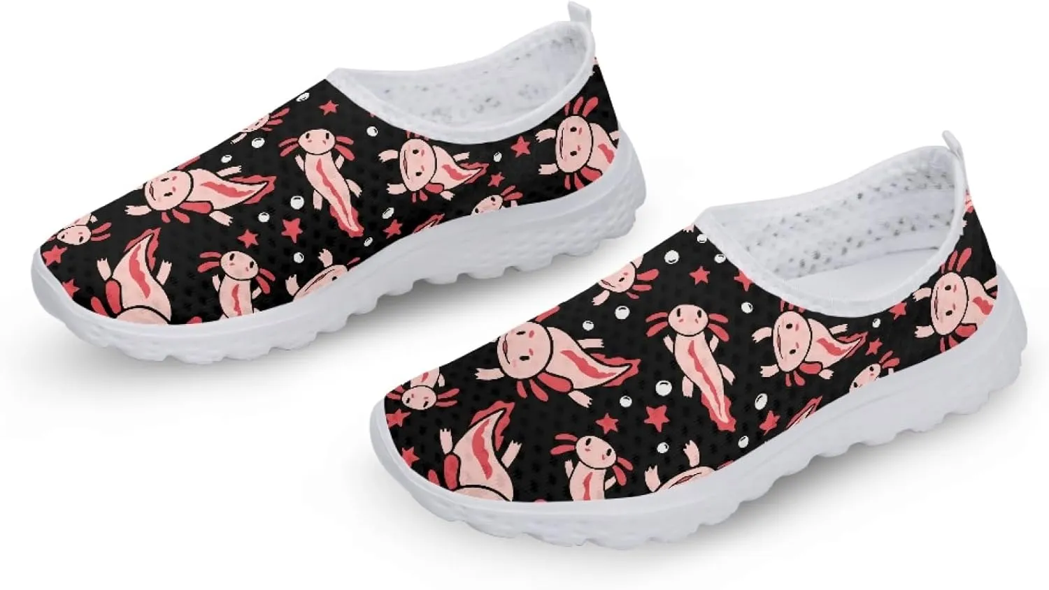 Cumagical Running Shoes Wide Width Breathable White Slip On Sneakers for Women