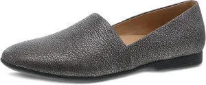 Dansko Larisa Slip-On Flats for Women - Comfotable Flat Shoes with Arch Support - Versatile Casual to Dressy Footwear - Lightweight Rubber Outsole Pewter Metallic Flats 10.5-11 M US