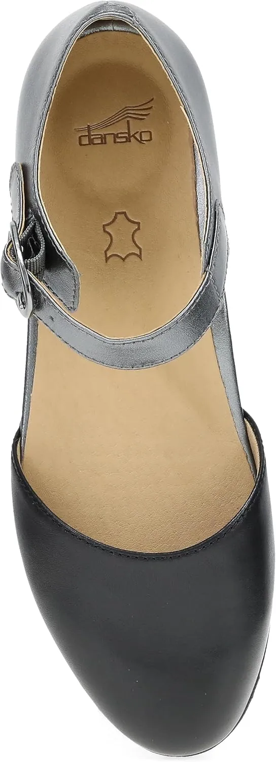 Dansko Liv D'Orsay Mary Jane Flats for Women - Arch Support, Soft Leather, Adjustable Buckle, All-Day Comfort, Quality Construction