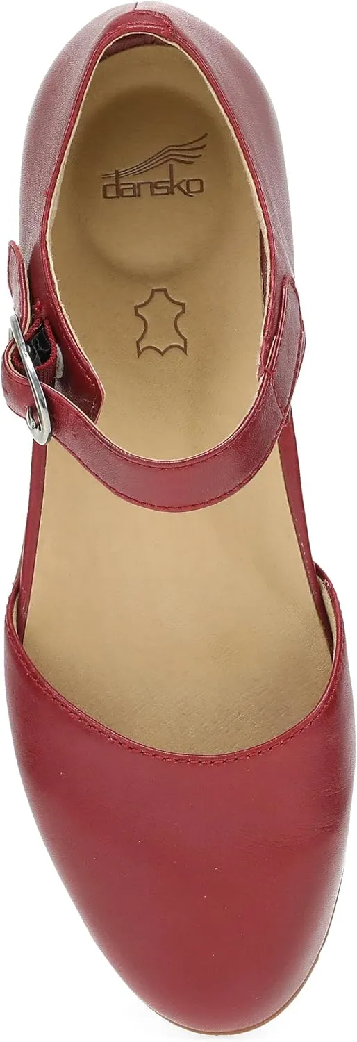 Dansko Liv D'Orsay Mary Jane Flats for Women - Arch Support, Soft Leather, Adjustable Buckle, All-Day Comfort, Quality Construction