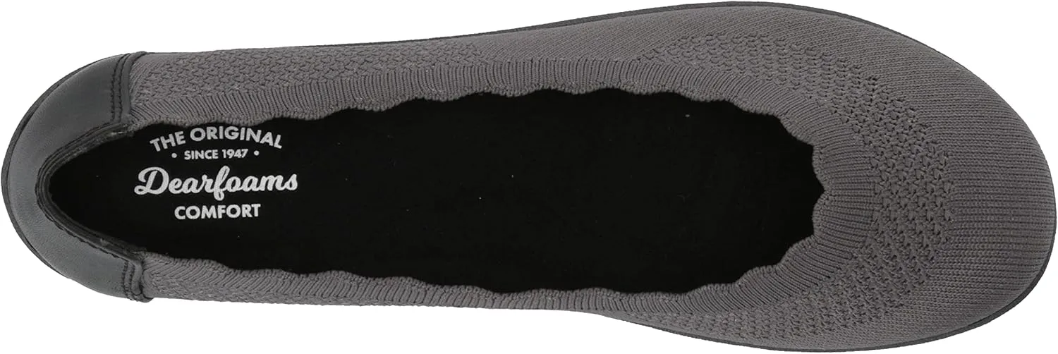 Dearfoams Women's Lightweight Washable Comfort Misty Ballet Flats