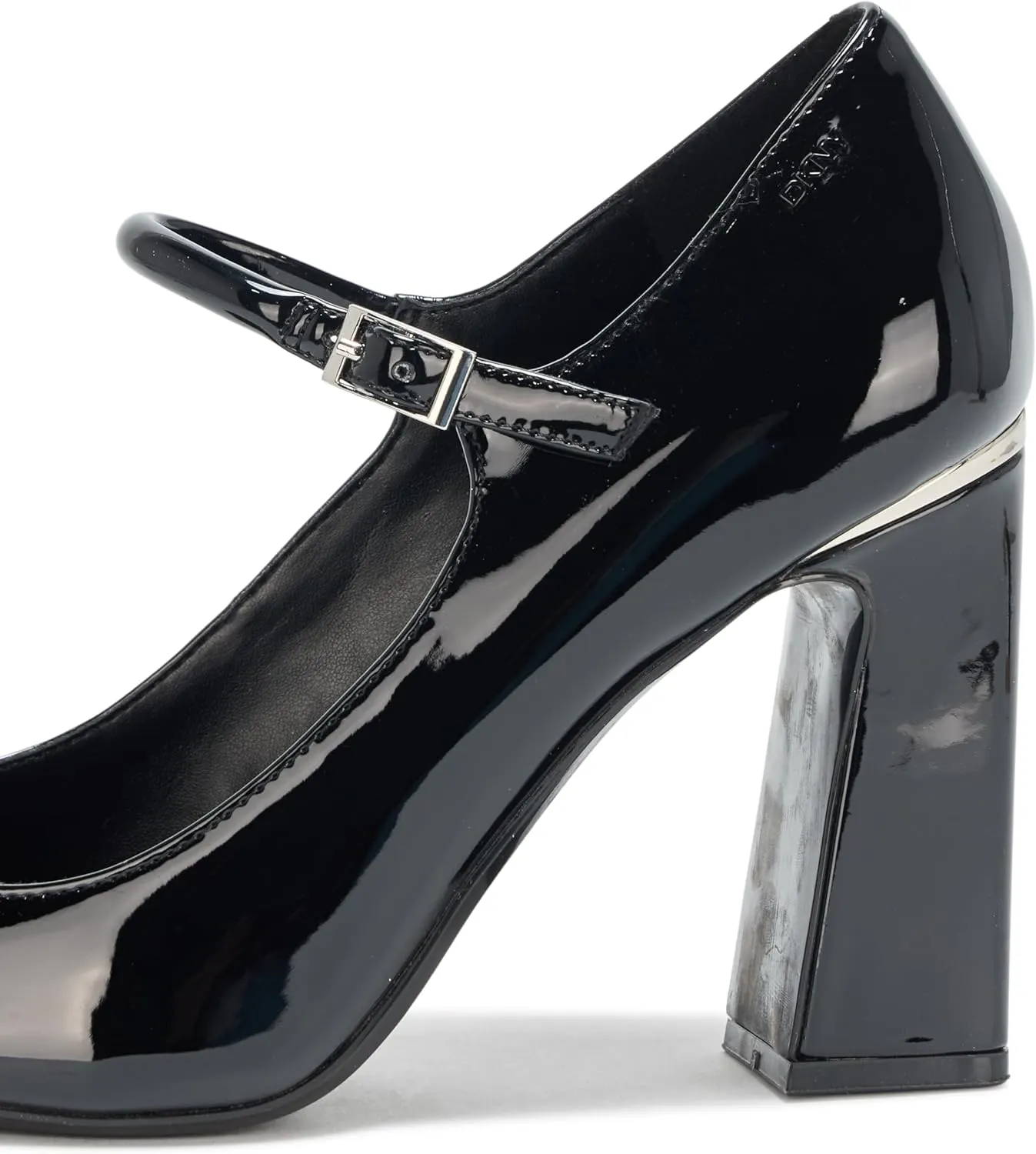 DKNY Women's Spruce Evening Closed Toe Mary Jane Block Heel Heeled Sandal