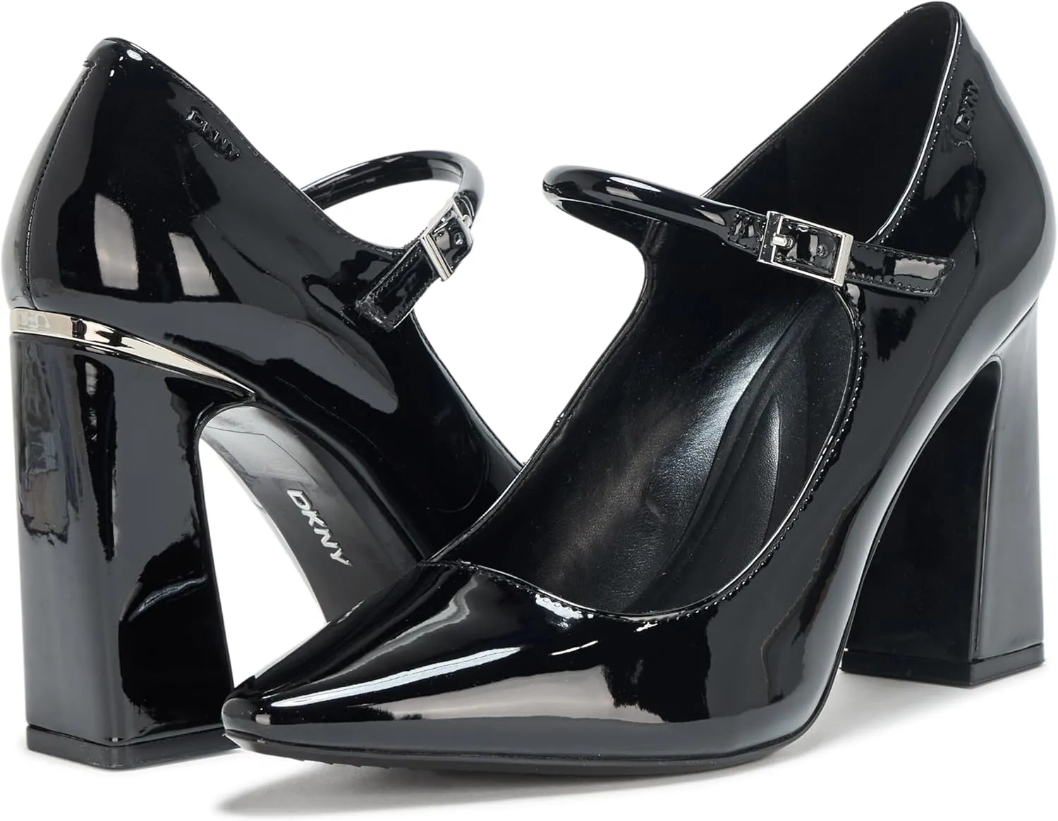 DKNY Women's Spruce Evening Closed Toe Mary Jane Block Heel Heeled Sandal