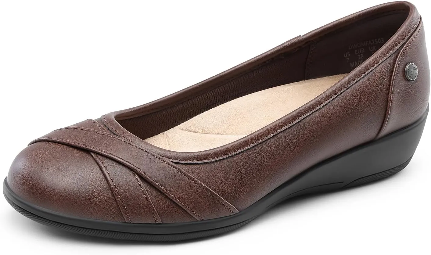 DREAM PAIRS Women's Ballet Flats Business Office Work Dress Shoes Comfortable Dressy Flats for Women