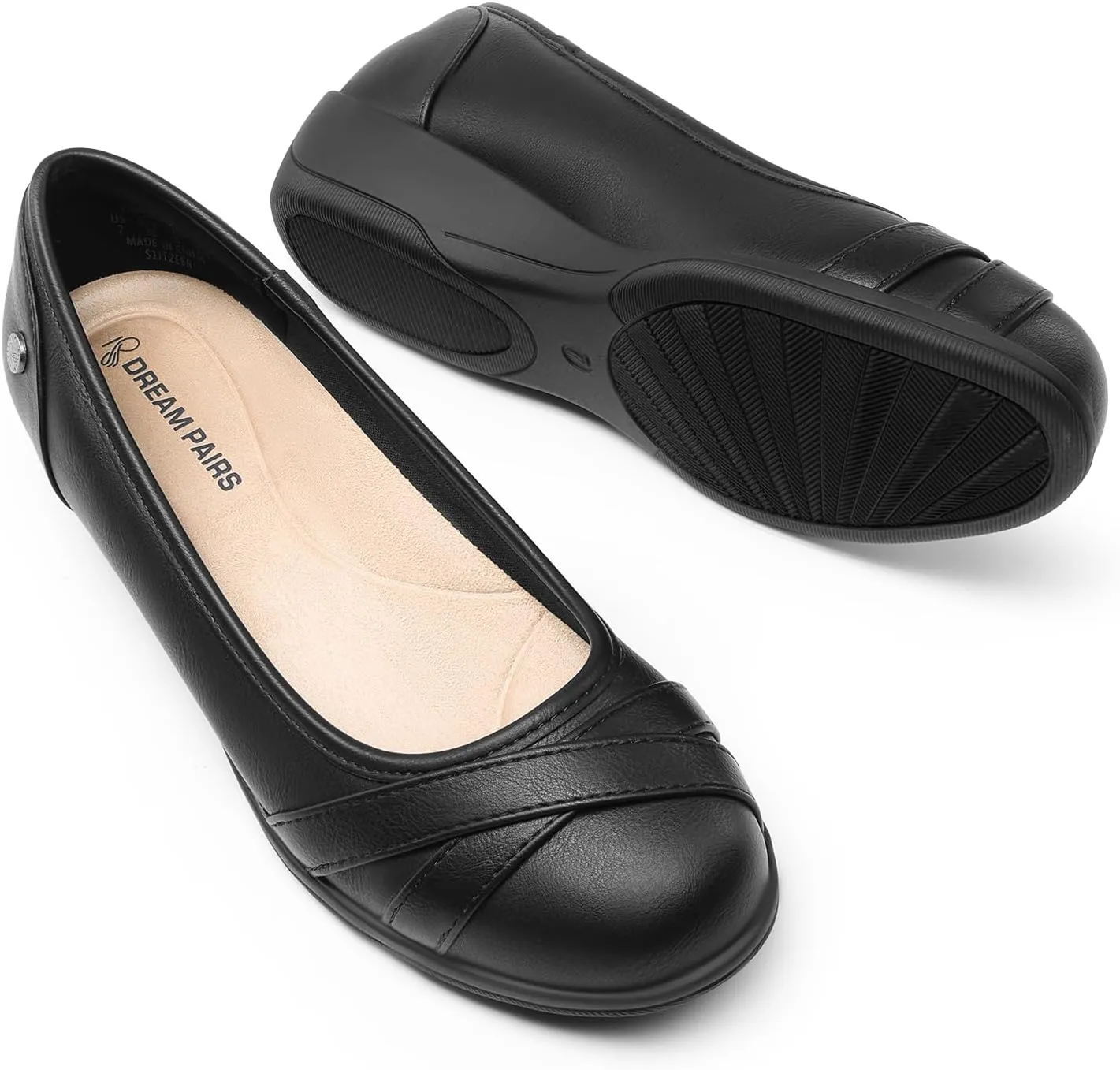 DREAM PAIRS Women's Ballet Flats Business Office Work Dress Shoes Comfortable Dressy Flats for Women