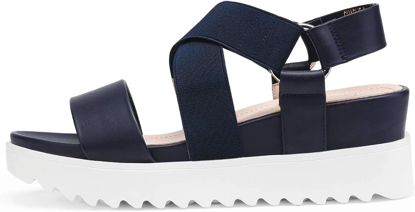DREAM PAIRS Women’s Open Toe Ankle Strap Platform Wedge Sandals