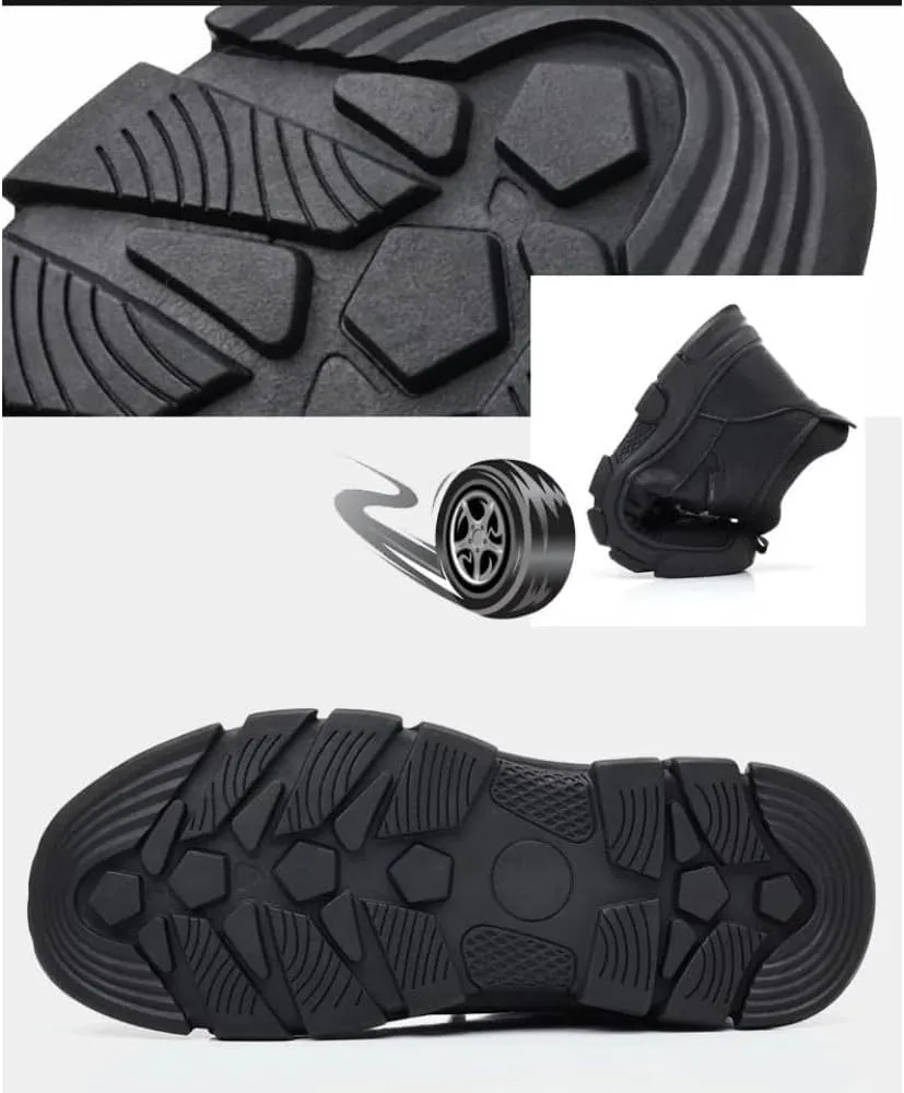 DYJAGYO Men's Wool Warm Boots, Winter Warm Sneakers, Men's Snow Boots, Warm Cotton Shoes, Multifunctional Casual Shoes