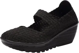 EnllerviiD Women's Wedge Mary Jane Sandals