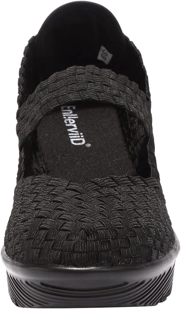 EnllerviiD Women's Wedge Mary Jane Sandals