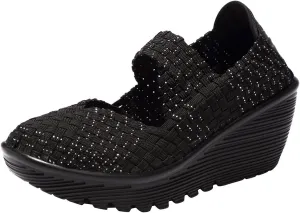 EnllerviiD Women's Wedge Mary Jane Sandals