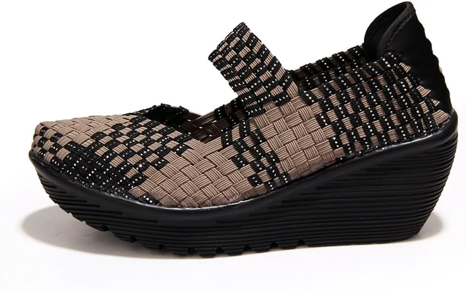 EnllerviiD Women's Wedge Mary Jane Sandals