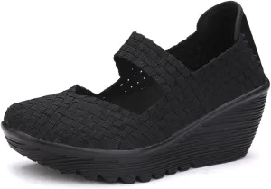 EnllerviiD Women's Wedge Mary Jane Sandals