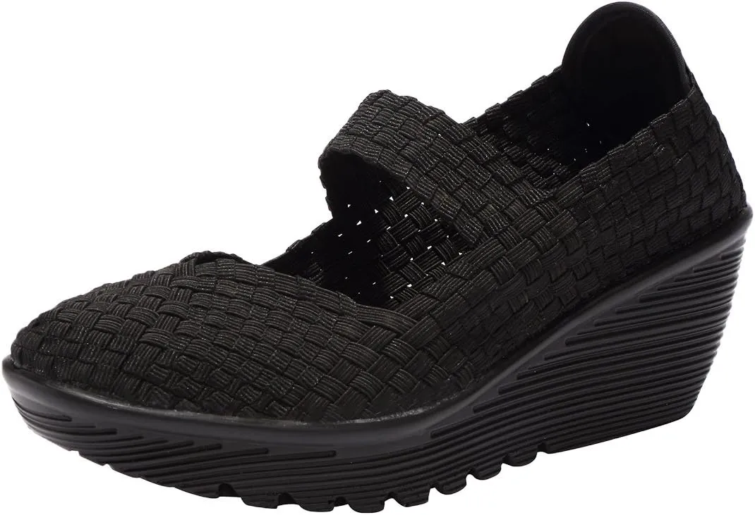 EnllerviiD Women's Wedge Mary Jane Sandals