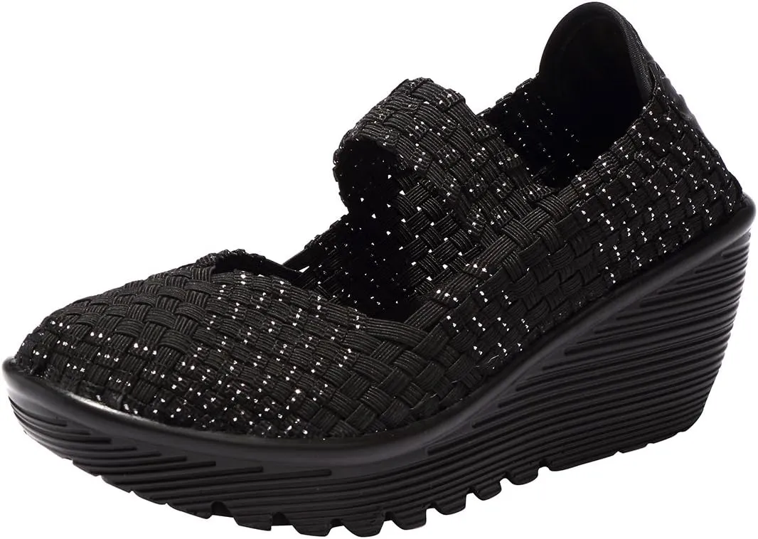 EnllerviiD Women's Wedge Mary Jane Sandals