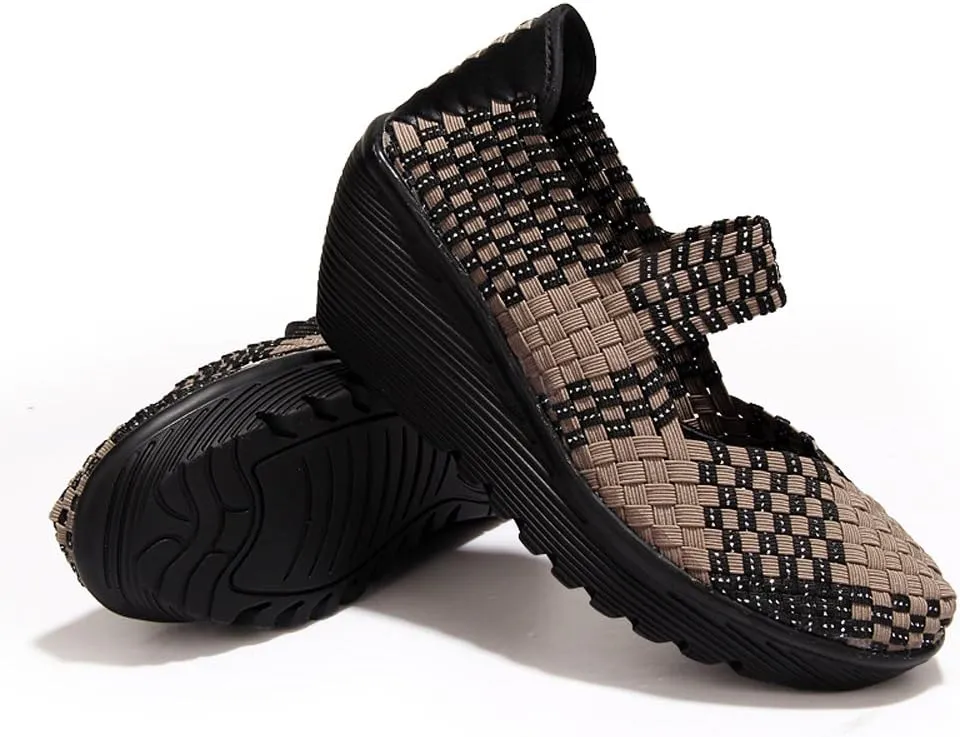 EnllerviiD Women's Wedge Mary Jane Sandals