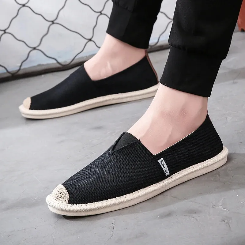 Espadrilles Mens Shoes Casual Breathable Slip On Sneakers Male Canvas Shoes Summer Classic Men Boat Shoes Loafers for Men Cheap