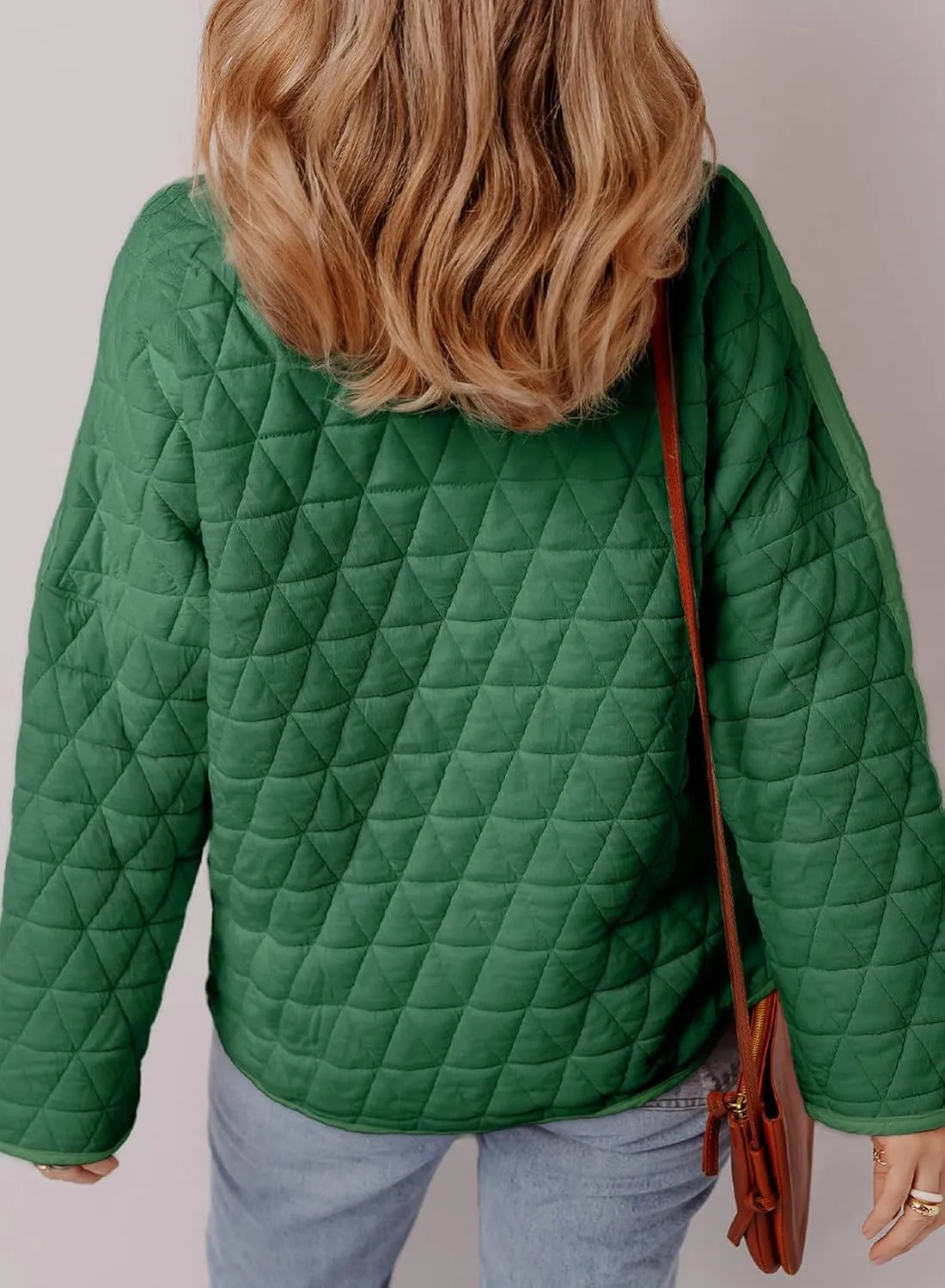 EVALESS Women's Lightweight Diamond Quilted Jacket Casual Winter Open Front Button Down Puffer Coat Outwear Cardigan