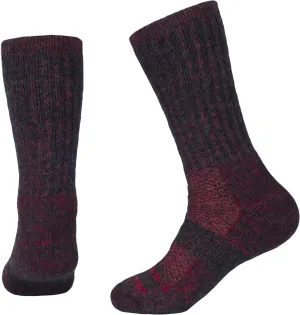 Extra Cushion Alpaca Boot Socks – Mid-Calf Thermal Socks for Men & Women | Moisture-Wicking, Breathable, Warm Outdoor Fit (Red, Large - Women 10-12, Men 9.5-11)