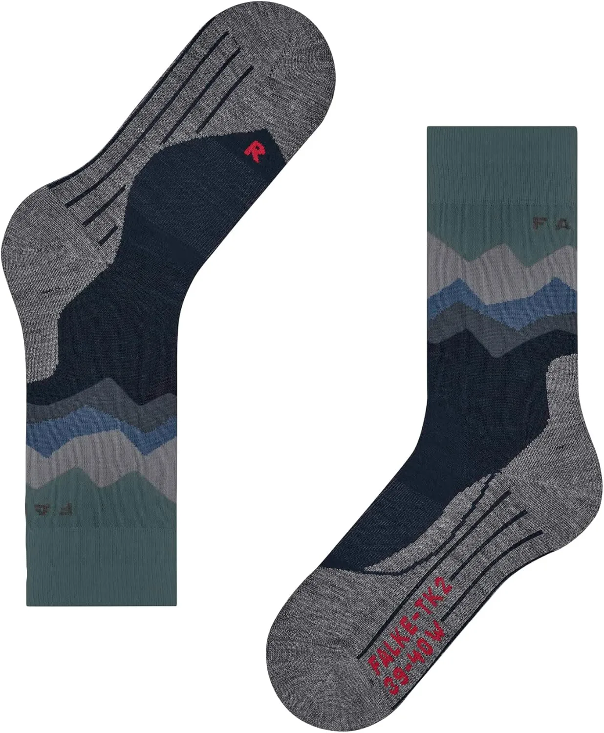 FALKE Men's TK2 Crest Hiking Socks, Merino Wool, More Colors, 1 Pair