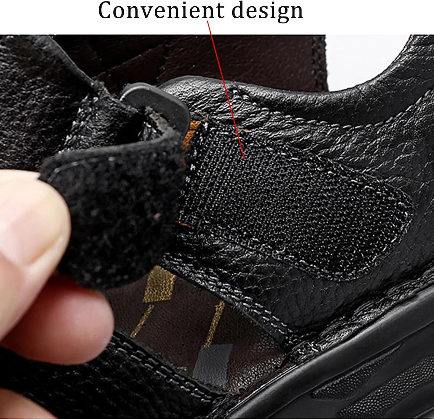 Fisherman Sandals Men's Causal Leather Outdoor Sport Walking Hiking Loafers Summer Beach Sandals Closed Toe