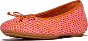 FitFlop Women's Delicato Bow Woven Ballet Flats