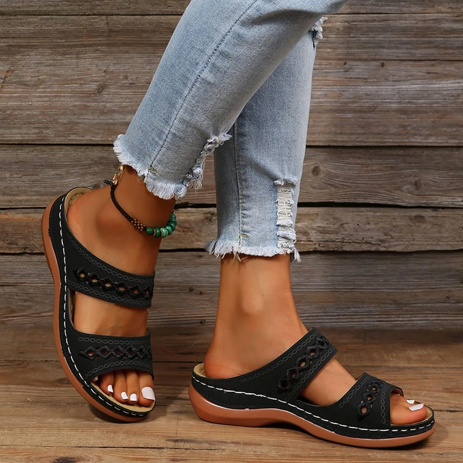 Flip Flops Arch Support Womens Platform Sandals Women Chunky Heel 2023 Sandals for Woman
