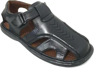FLS Men's Sandals Closed Toe Adjustable Strap Buckle Fisherman Casual