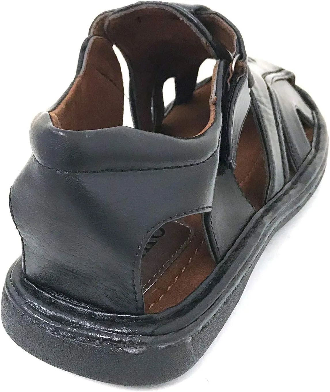 FLS Men's Sandals Closed Toe Adjustable Strap Buckle Fisherman Casual