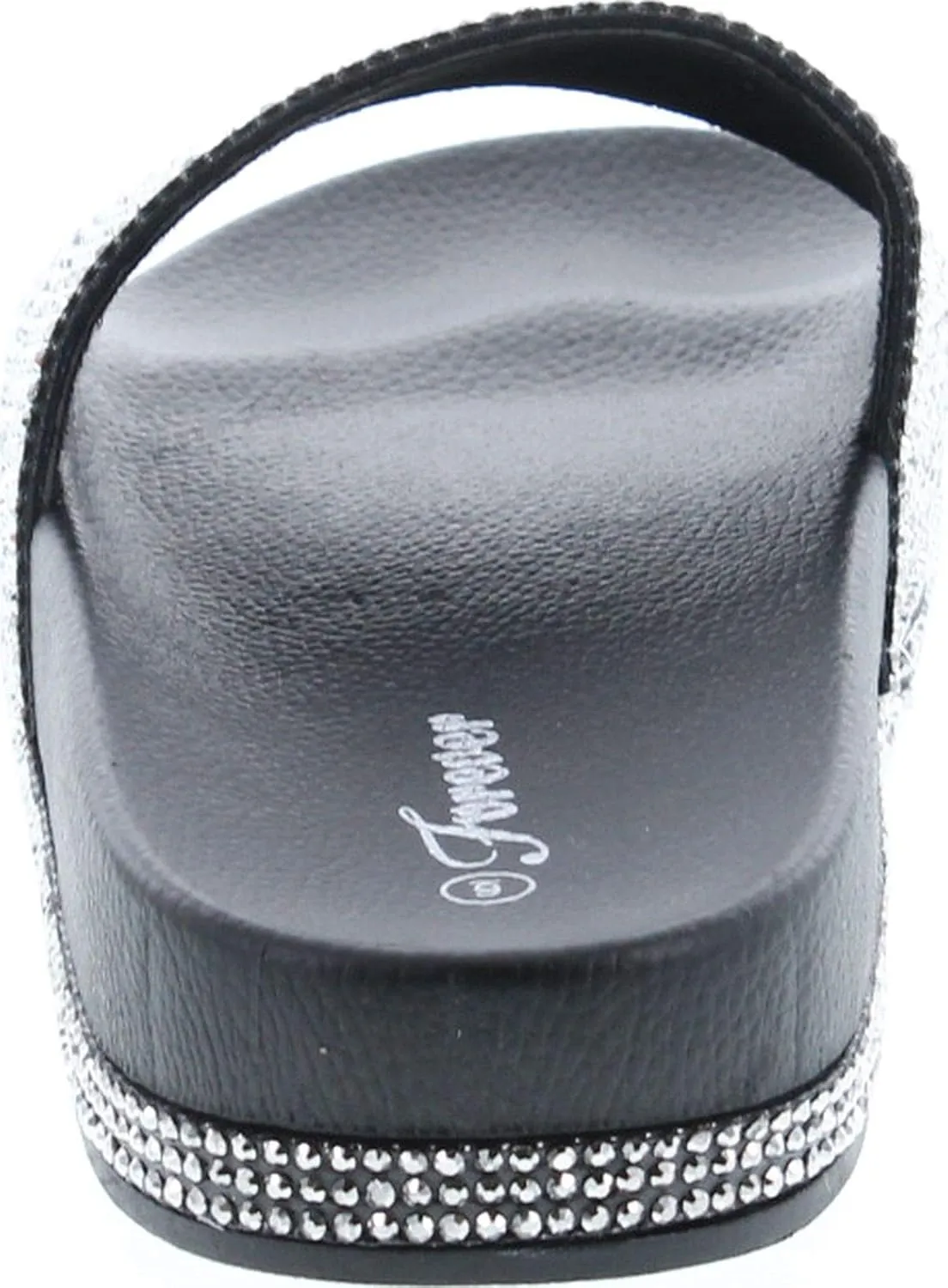 Forever Link Viste-07 Glitter Slide in PVC Molded Footbed Flatform Sandal Slippers