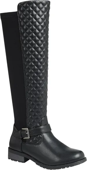 Forever Link Women's Knee High Quilted Riding Fashion Boots