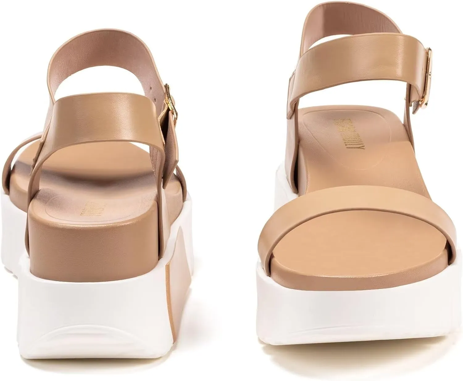 Frank Mully Women's Platform Sandals Open Toe Ankle Strap Buckle Adujustable Casual Platform Sandals Shoes