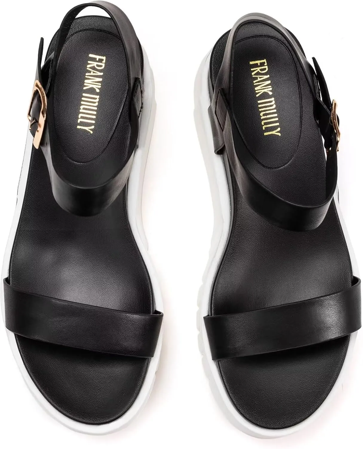Frank Mully Women's Platform Sandals Open Toe Ankle Strap Buckle Adujustable Casual Platform Sandals Shoes