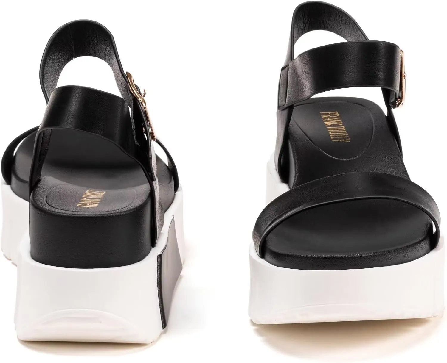 Frank Mully Women's Platform Sandals Open Toe Ankle Strap Buckle Adujustable Casual Platform Sandals Shoes