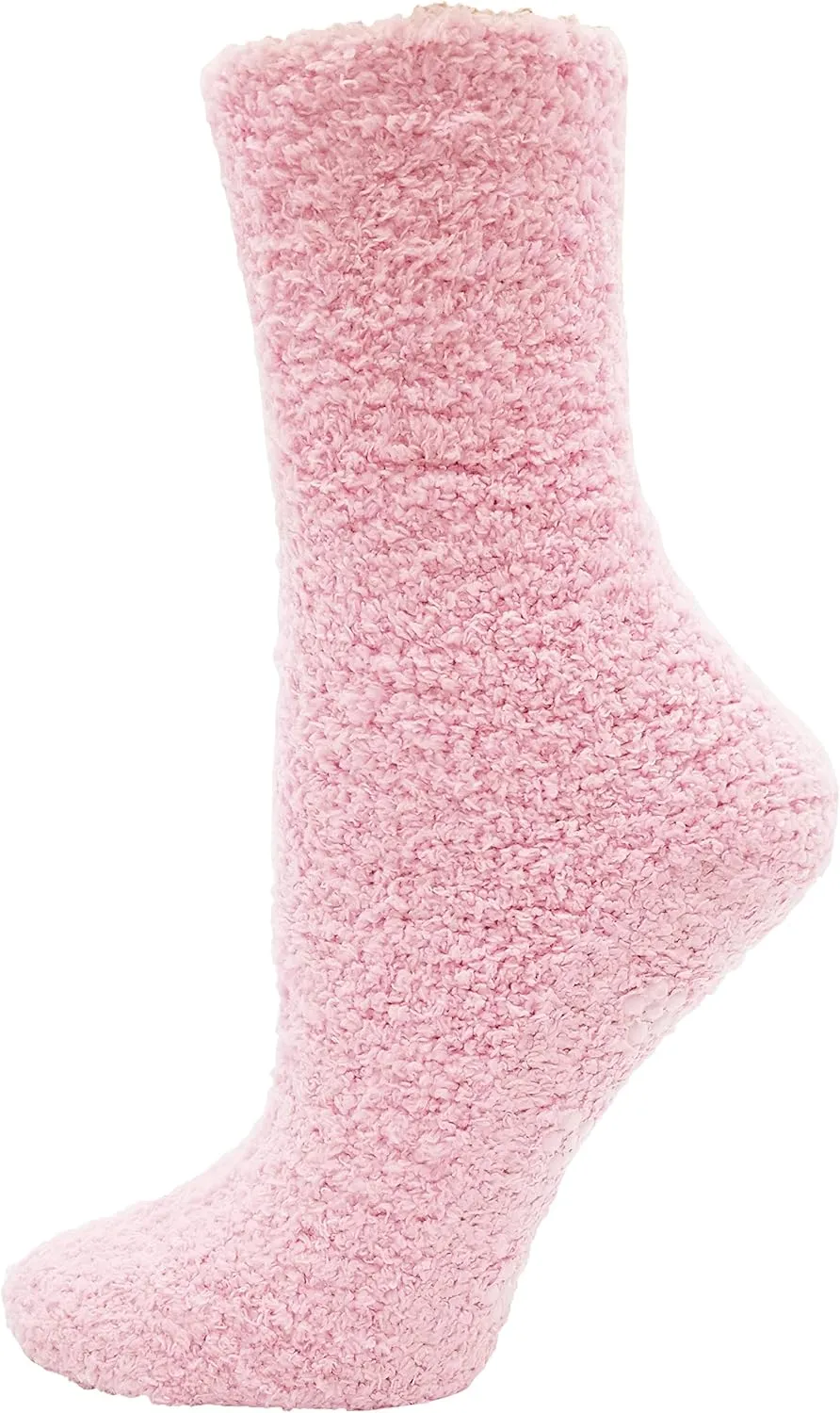 Fuzzy Socks, 12 Pairs Womens Girls, Non-Skid Gripper Bottom Warm Winter Holiday Slipper Bulk Pack