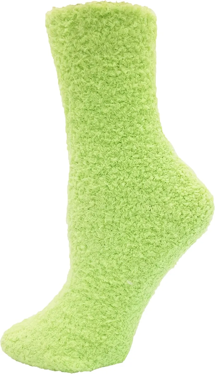 Fuzzy Socks, 12 Pairs Womens Girls, Non-Skid Gripper Bottom Warm Winter Holiday Slipper Bulk Pack