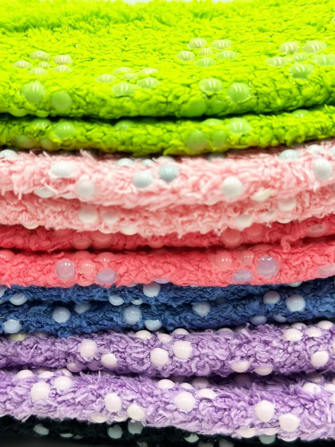 Fuzzy Socks, 12 Pairs Womens Girls, Non-Skid Gripper Bottom Warm Winter Holiday Slipper Bulk Pack