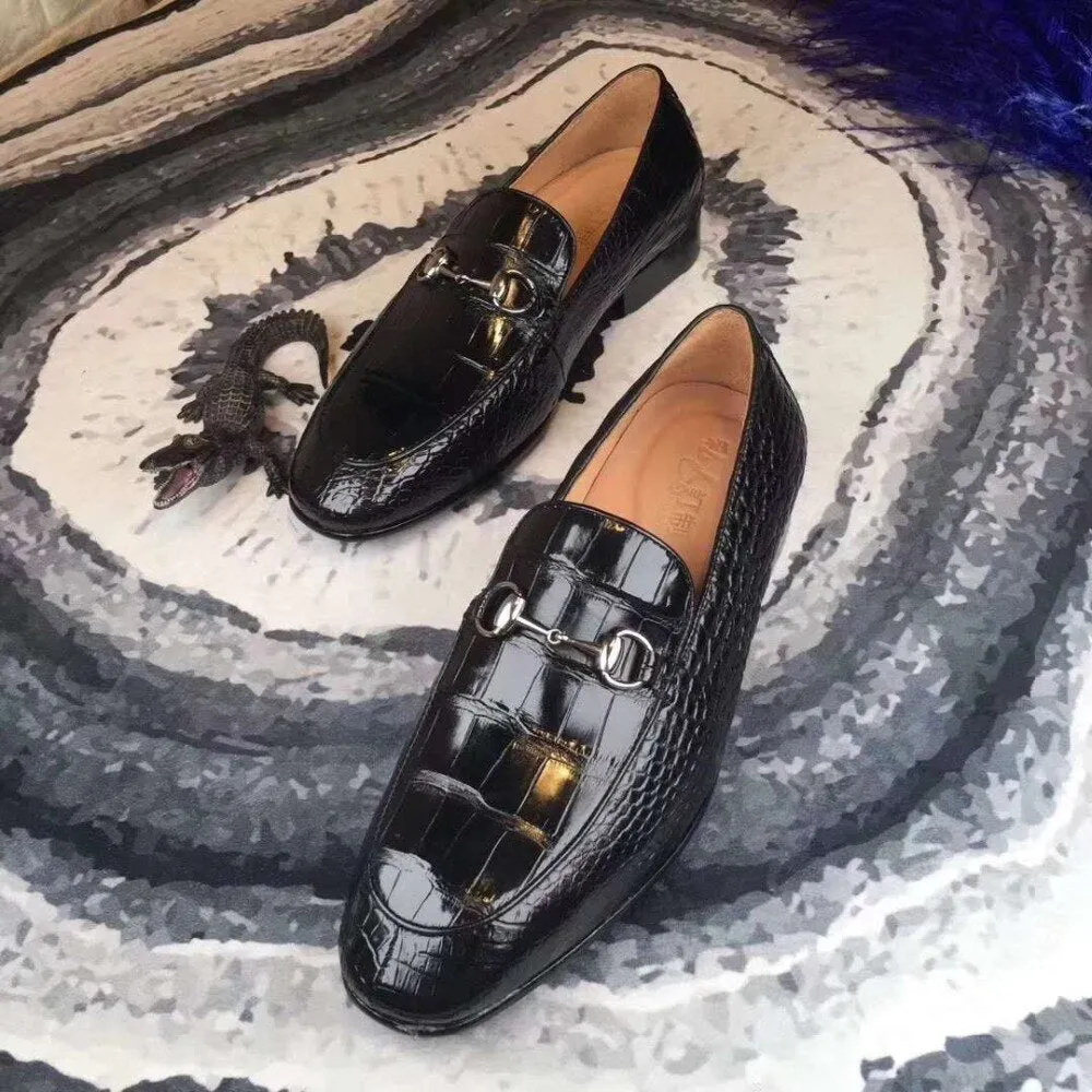 GENUINE CROCODILE HORSEBIT LOAFERS