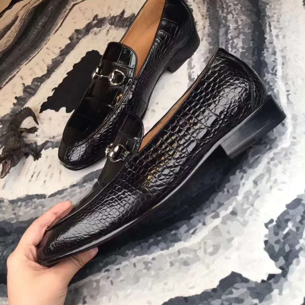 GENUINE CROCODILE HORSEBIT LOAFERS