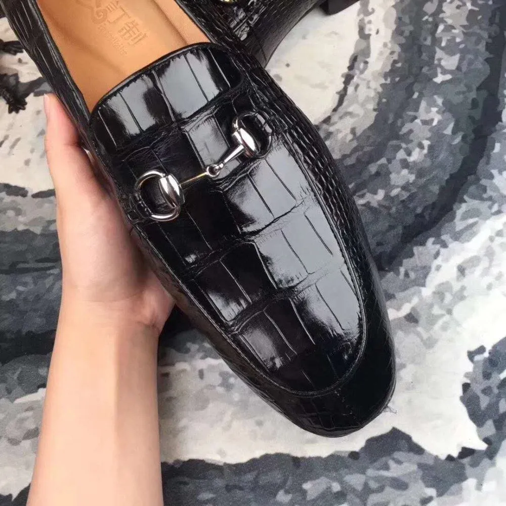 GENUINE CROCODILE HORSEBIT LOAFERS
